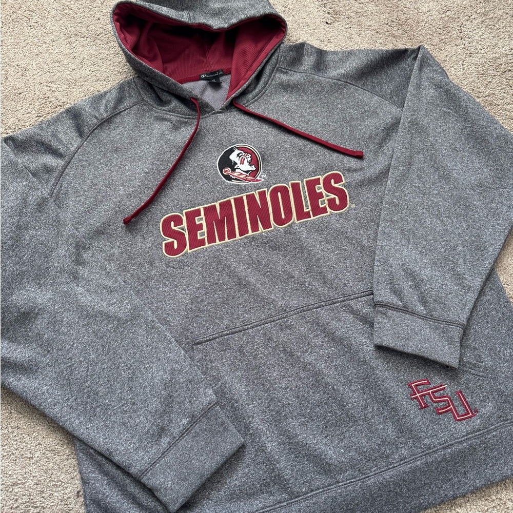 #9 Champion Florida State Seminoles Champion Elite FSU Seminoles Gray Hoodie - Picture 9 of 11